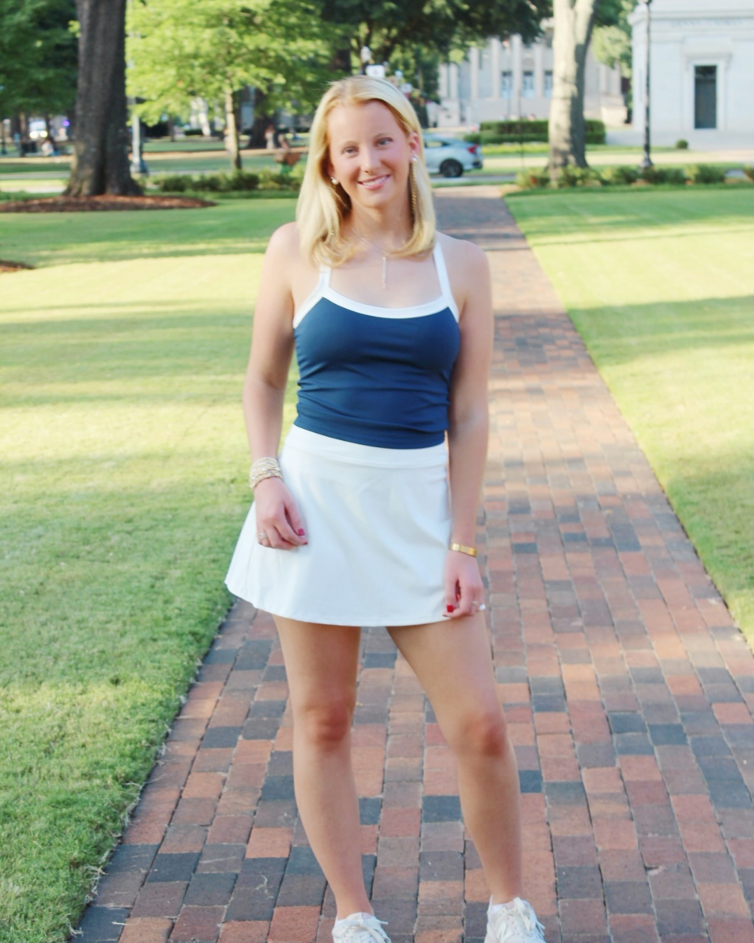 NAVY LINED TANK